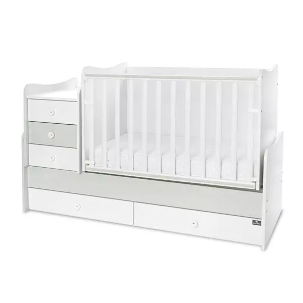 Mobilier multifunctional, Maxi Plus, 70 x 160 cm, transformabil, Trio White Milky Green 5