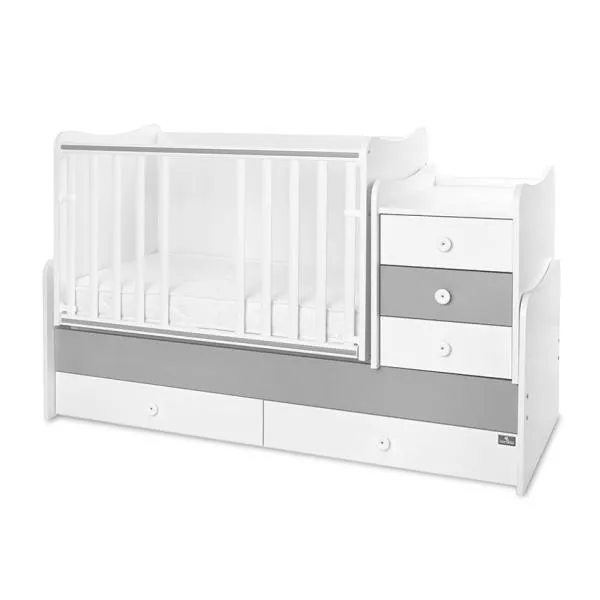 Mobilier multifunctional, Maxi Plus, 70 x 160 cm, transformabil, Trio White Stone Grey 2