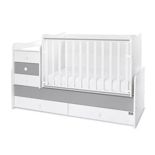 Mobilier multifunctional, Maxi Plus, 70 x 160 cm, transformabil, Trio White Stone Grey 3