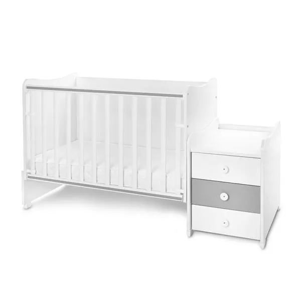 Mobilier multifunctional, Maxi Plus, 70 x 160 cm, transformabil, Trio White Stone Grey 4