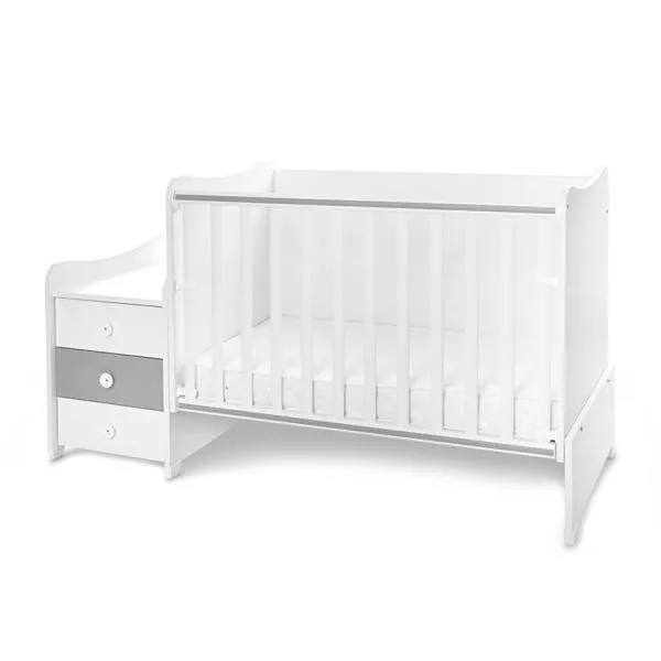 Mobilier multifunctional, Maxi Plus, 70 x 160 cm, transformabil, Trio White Stone Grey 5