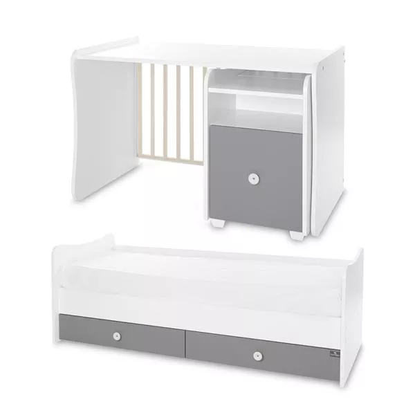 Mobilier multifunctional, Trend Plus, 167 x 72 x 105 cm, transformabil, Trio White Stone Grey 12