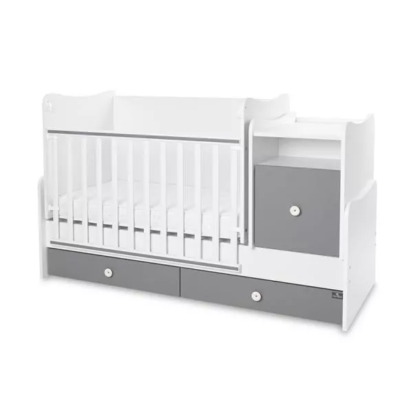 Mobilier multifunctional, Trend Plus, 167 x 72 x 105 cm, transformabil, Trio White Stone Grey 3