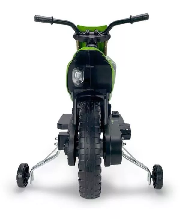 Motocicleta electrica pentru copii, 12V, licentiat Kawasaki KX85, tip cross, cu roti ajutatoare, 3-5 ani, verde 7