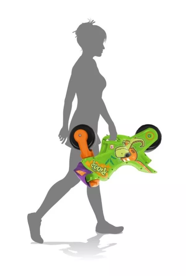 Motocicleta pentru copii, Injusa, Twin Dino, roti late din plastic, 18 luni+ 7
