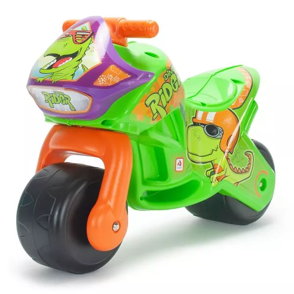 Motocicleta pentru copii, Injusa, Twin Dino, roti late din plastic, 18 luni+ 3