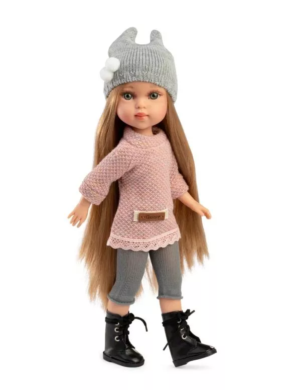 Papusa fashion, Penelope Vienna, 33 cm, par blond si ochi verzi, corp din vinil, cu outfit complet 1