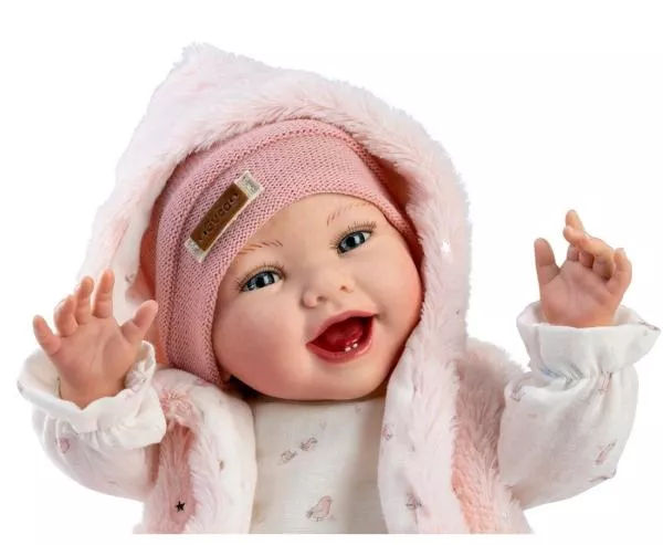 Papusa reborn Elsa, 42 cm, pictata manual, corp textil si membre din vinil, cu accesorii incluse 3