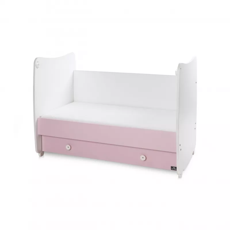 Pat balansoar, Dream, 60x120 cm, transformabil, White Orchid Pink 2