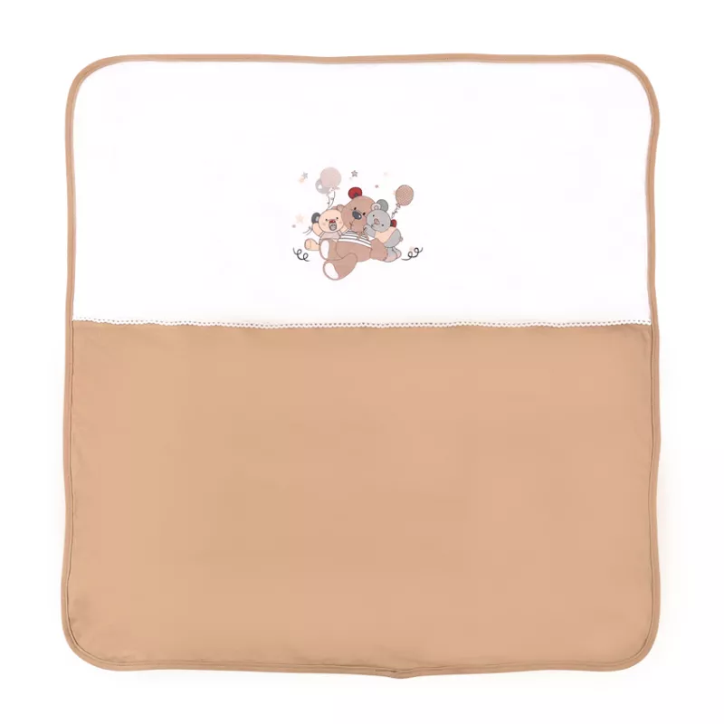 Patura bumbac bebe, Za Za, 90x90 cm, Caffee Latte 1
