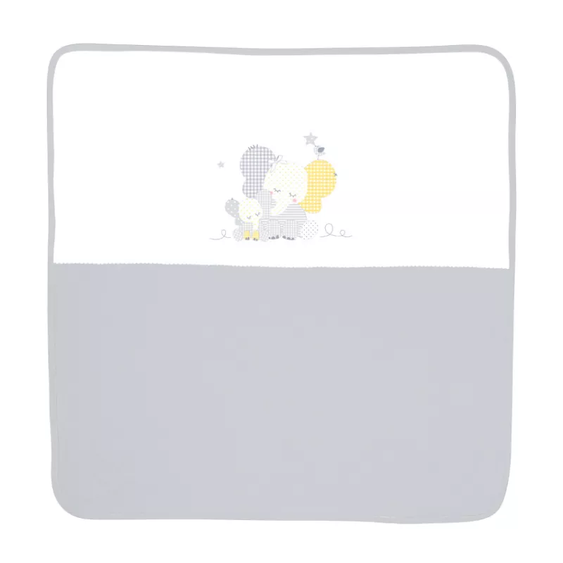 Patura bumbac bebe, Za Za, 90x90 cm, Grey 1