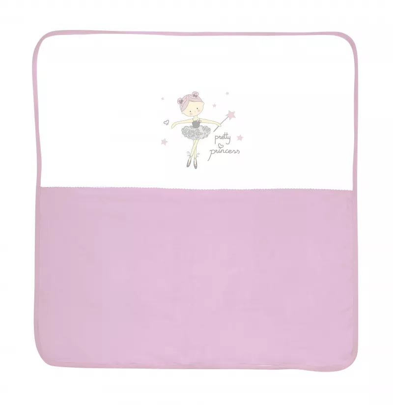 Patura bumbac bebe, Za Za, 90x90 cm, Pink 1