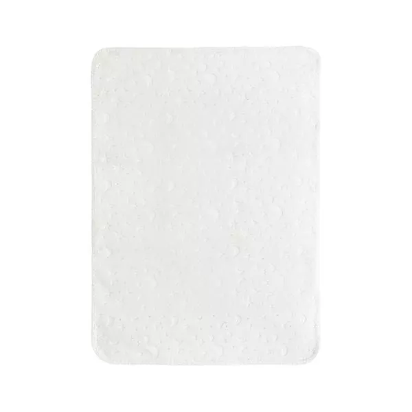 Paturica pentru bebelusi, Twinkle, material moale, model decorativ in relief, 80 x 110 cm, 0 luni+, White 2