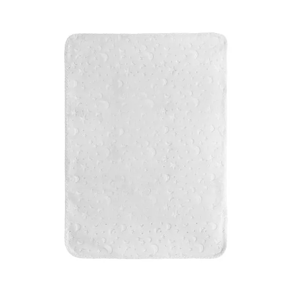 Paturica pentru bebelusi, Twinkle, material moale, model decorativ in relief, 80 x 110 cm, 0 luni+, Grey 2