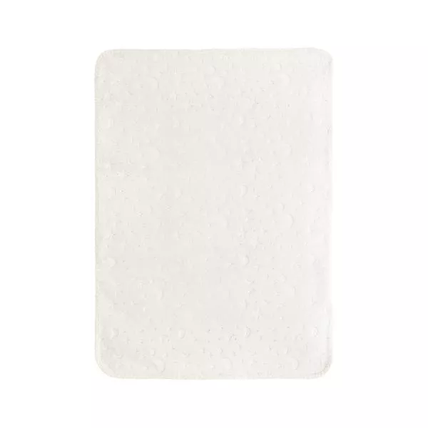 Paturica pentru bebelusi, Twinkle, material moale, model decorativ in relief, 80 x 110 cm, 0 luni+, Beige 2