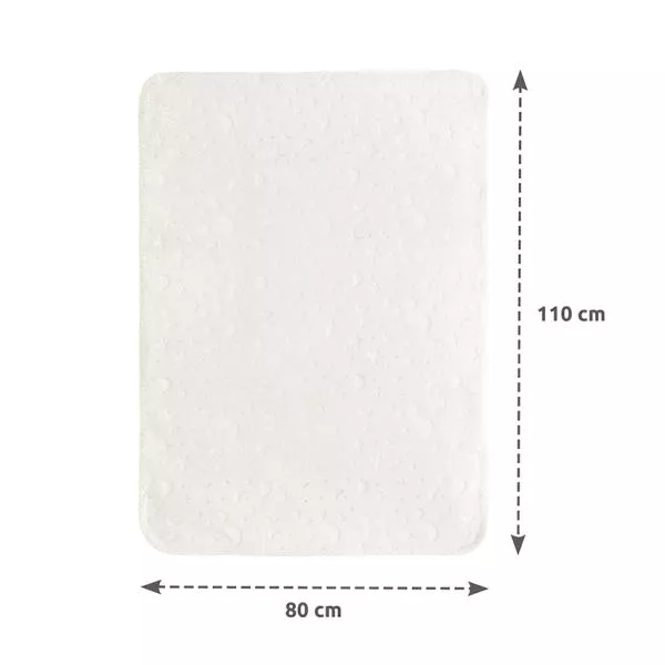 Paturica pentru bebelusi, Twinkle, material moale, model decorativ in relief, 80 x 110 cm, 0 luni+, Beige 3