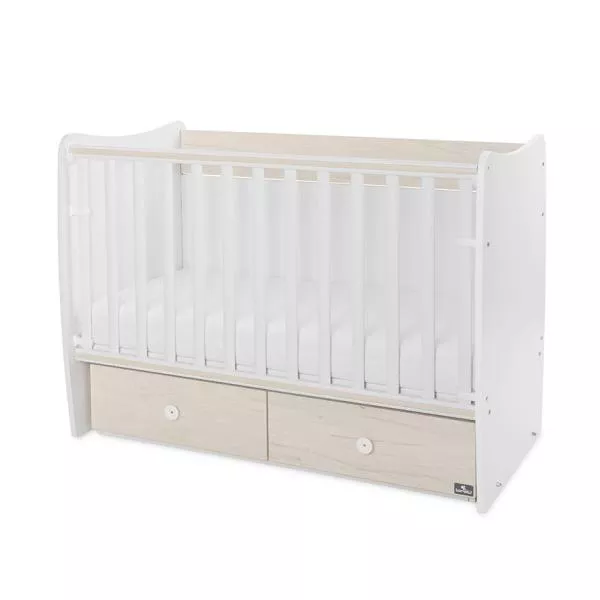 Patut balansoar, Matrix, 60 x 120 cm, transformabil, White Light Oak 1
