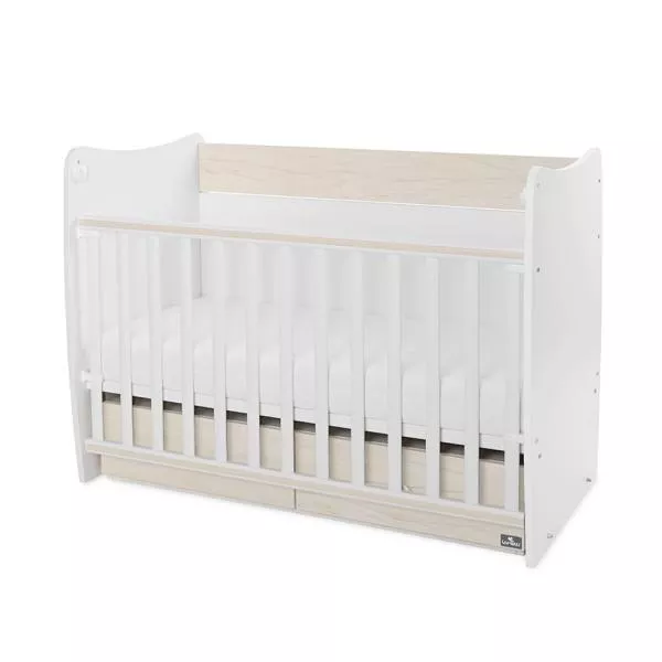 Patut balansoar, Matrix, 60 x 120 cm, transformabil, White Light Oak 3