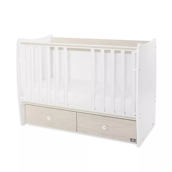 Patut balansoar, Matrix, 60 x 120 cm, transformabil, White Light Oak 4