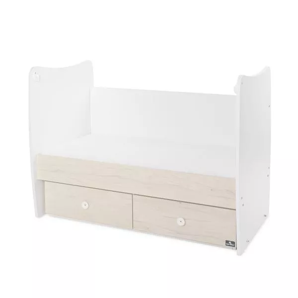Patut balansoar, Matrix, 60 x 120 cm, transformabil, White Light Oak 5