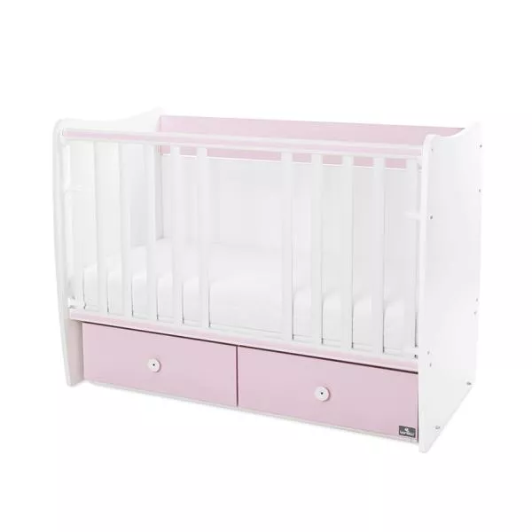 Patut balansoar Matrix, 60 x 120 cm, transformabil, White Orchid Pink 4