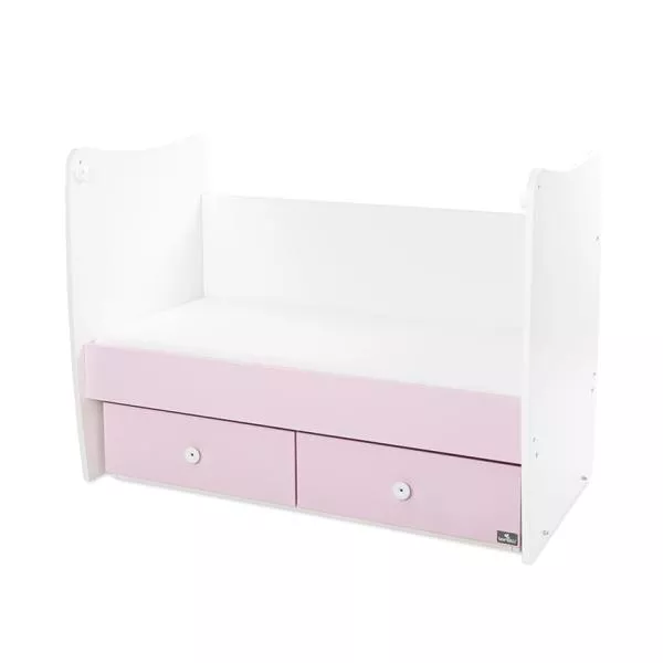 Patut balansoar Matrix, 60 x 120 cm, transformabil, White Orchid Pink 5