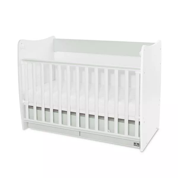 Patut balansoar Matrix, 60 x 120 cm, transformabil, White Milky Green 3
