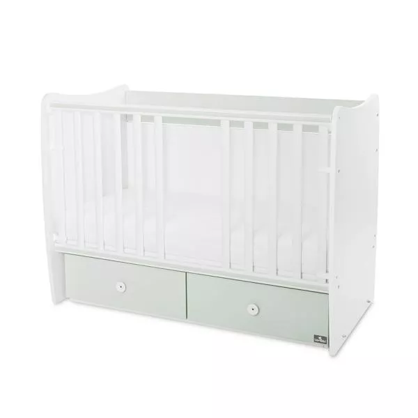 Patut balansoar Matrix, 60 x 120 cm, transformabil, White Milky Green 4