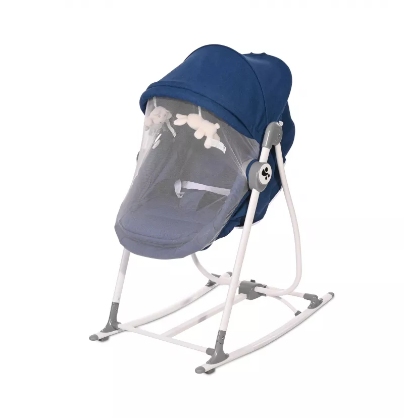 Patut leagan pentru nou nascut 2 in 1, Alicante, Blue 2