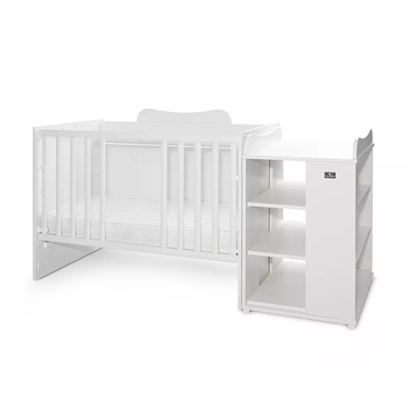 Patut modular multifunctional, 5 confirgurari diferite, 190 x 72 cm, Multi, White 5