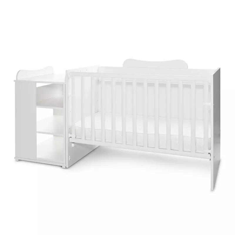 Patut modular multifunctional, 5 confirgurari diferite, 190 x 72 cm, Multi, White 7