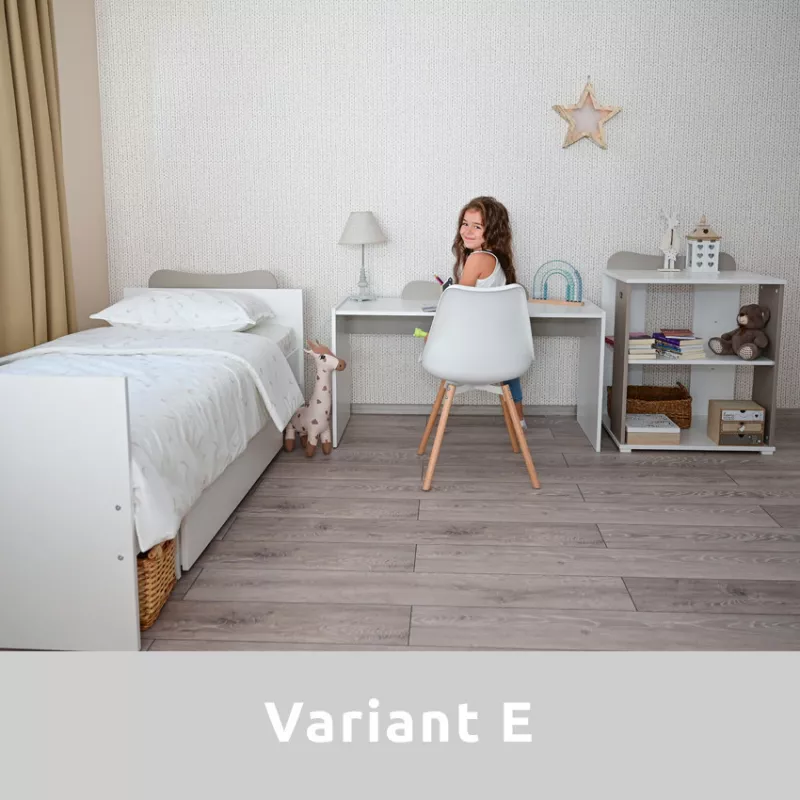 Patut modular multifunctional, 5 confirgurari diferite, 190 x 72 cm, Multi, White 22