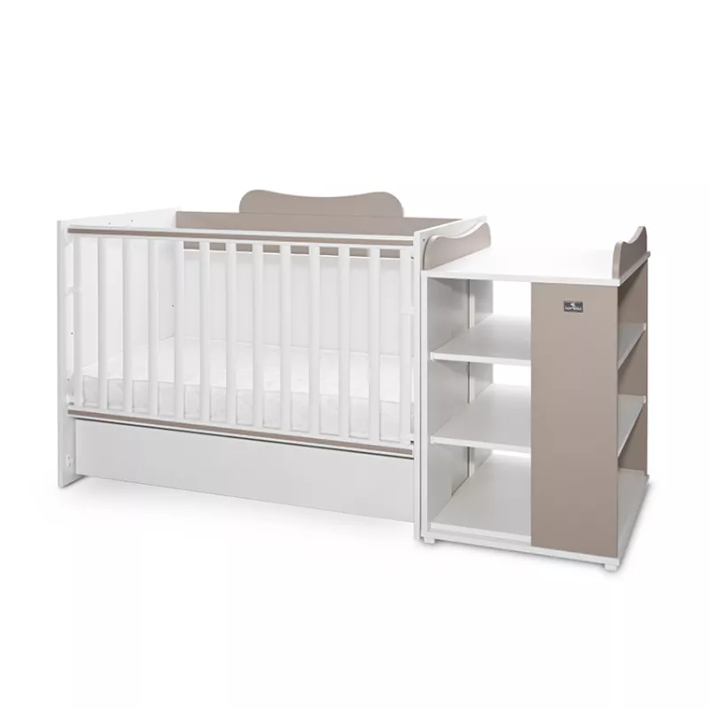 Patut modular multifunctional, 5 confirgurari diferite, 190 x 72 cm, Multi, White & String 1