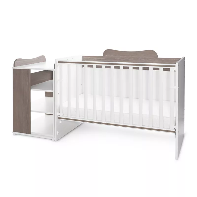 Patut modular multifunctional, 5 confirgurari diferite, 190 x 72 cm, Multi, White & Coffee 7