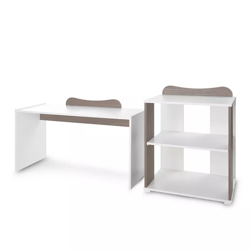 Patut modular multifunctional, 5 confirgurari diferite, 190 x 72 cm, Multi, White & Coffee 14