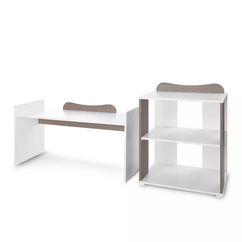 Patut modular multifunctional, 5 confirgurari diferite, 190 x 72 cm, Multi, White & Coffee 15