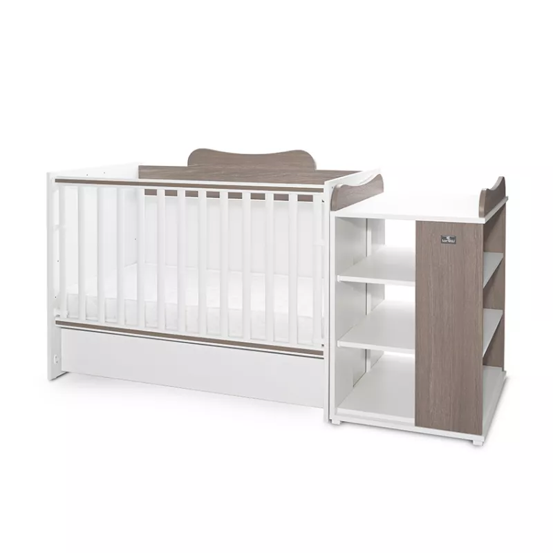 Patut modular multifunctional, 5 confirgurari diferite, 190 x 72 cm, Multi, White & Coffee 1