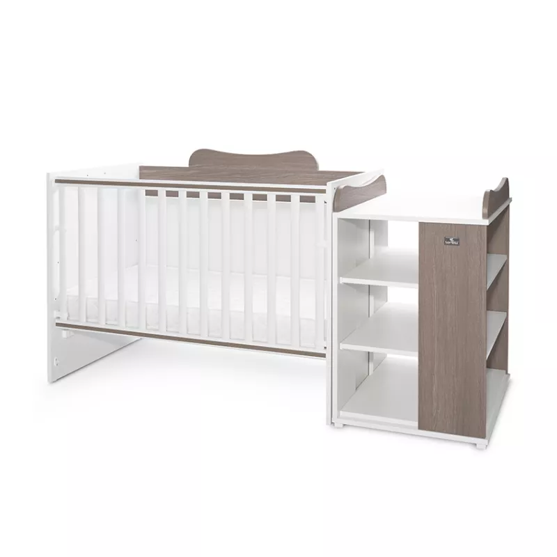 Patut modular multifunctional, 5 confirgurari diferite, 190 x 72 cm, Multi, White & Coffee 2