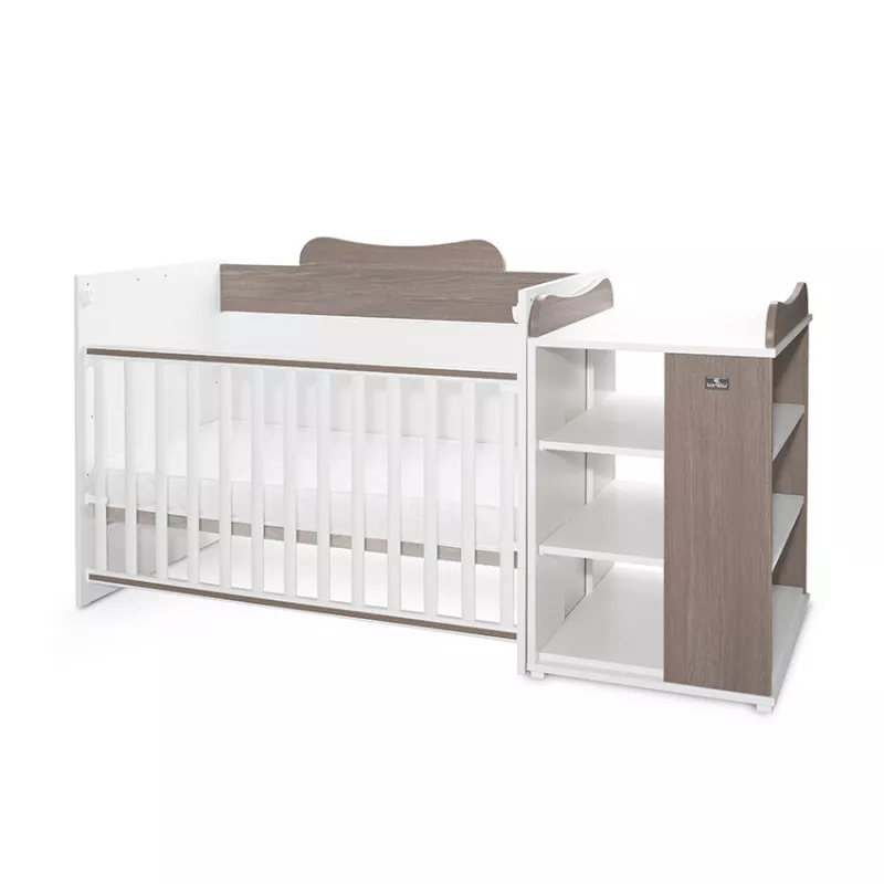 Patut modular multifunctional, 5 confirgurari diferite, 190 x 72 cm, Multi, White & Coffee 4