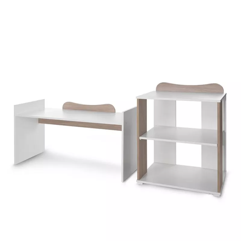 Patut modular multifunctional, 5 confirgurari diferite, 190 x 72 cm, Multi, White & Amber 15