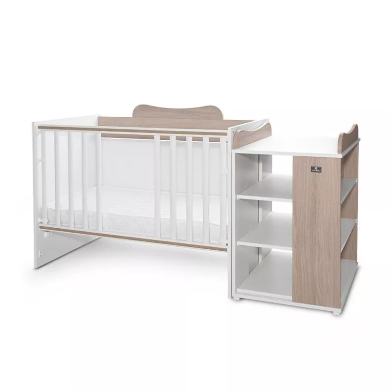 Patut modular multifunctional, 5 confirgurari diferite, 190 x 72 cm, Multi, White & Amber 5