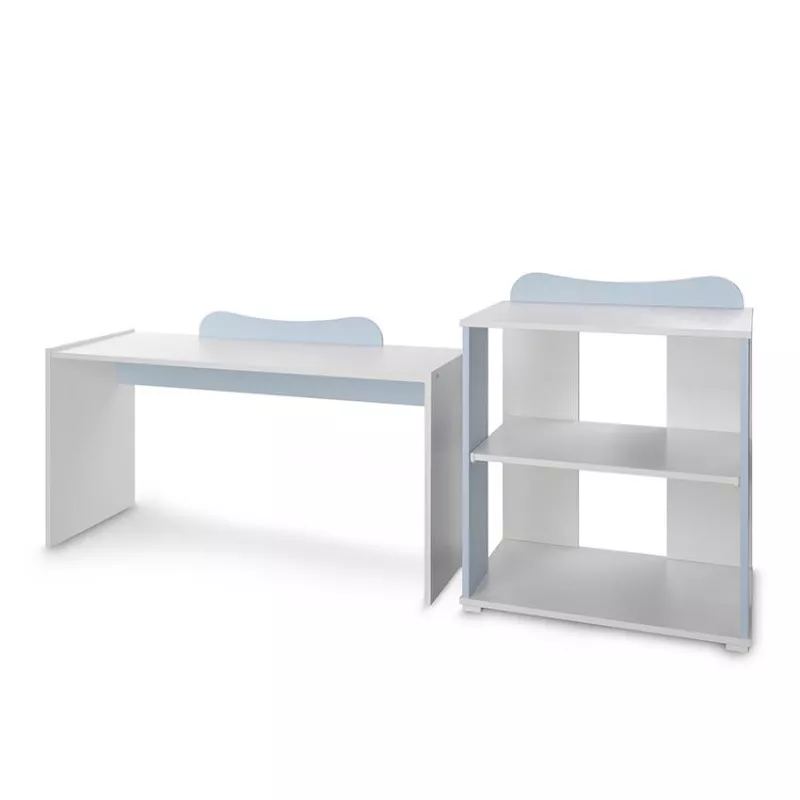Patut modular multifunctional, 5 confirgurari diferite, 190 x 72 cm, Multi, White Baby Blue 15