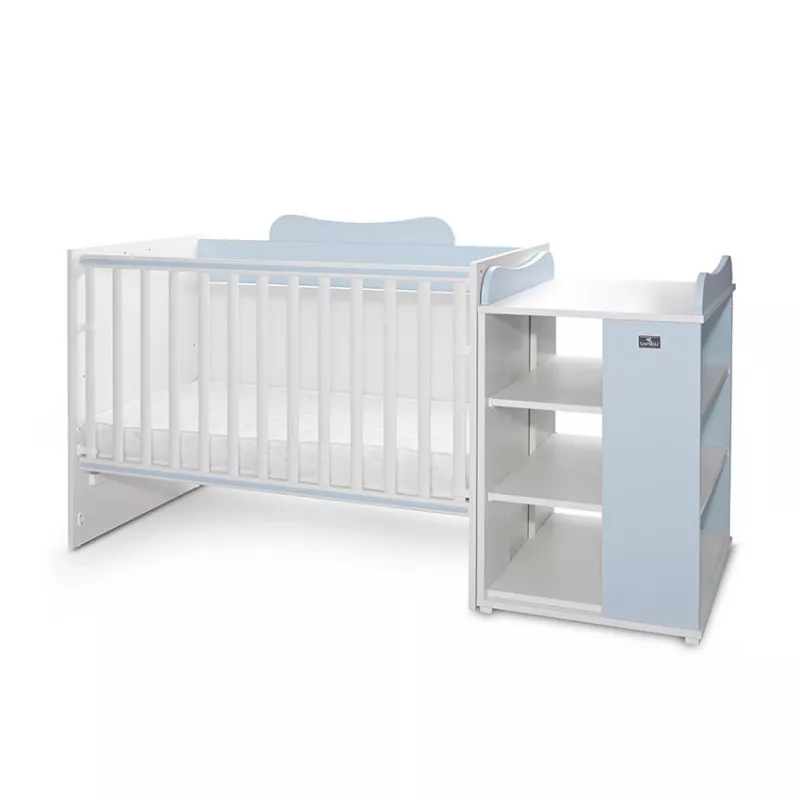 Patut modular multifunctional, 5 confirgurari diferite, 190 x 72 cm, Multi, White Baby Blue 2