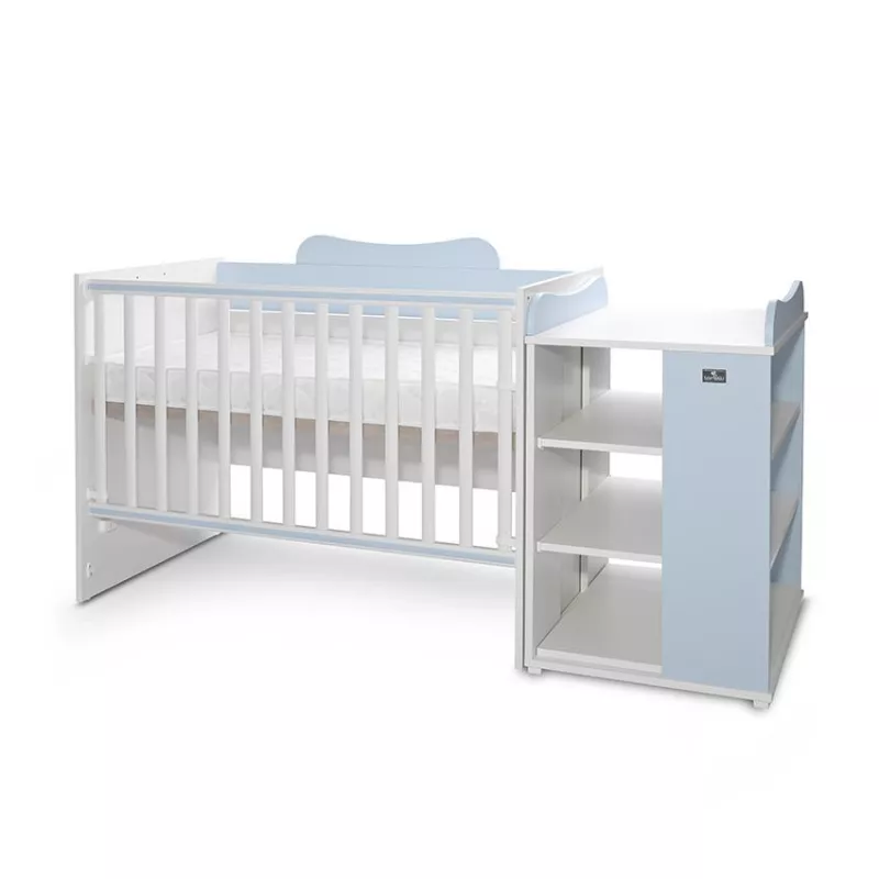 Patut modular multifunctional, 5 confirgurari diferite, 190 x 72 cm, Multi, White Baby Blue 3