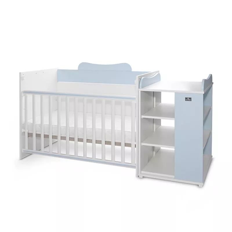 Patut modular multifunctional, 5 confirgurari diferite, 190 x 72 cm, Multi, White Baby Blue 4