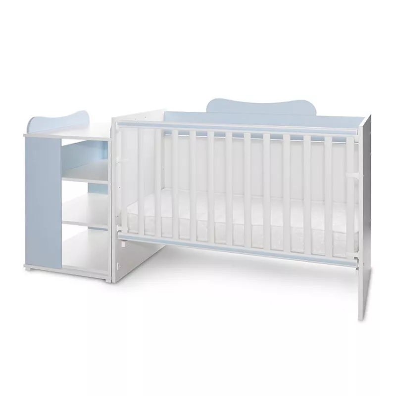 Patut modular multifunctional, 5 confirgurari diferite, 190 x 72 cm, Multi, White Baby Blue 7