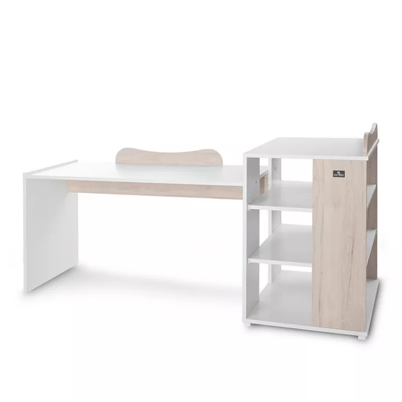 Patut modular multifunctional, 5 confirgurari diferite, 190 x 72 cm, Multi, White & Light Oak 13