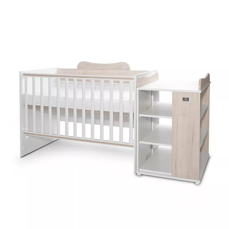 Patut modular multifunctional, 5 confirgurari diferite, 190 x 72 cm, Multi, White & Light Oak 3