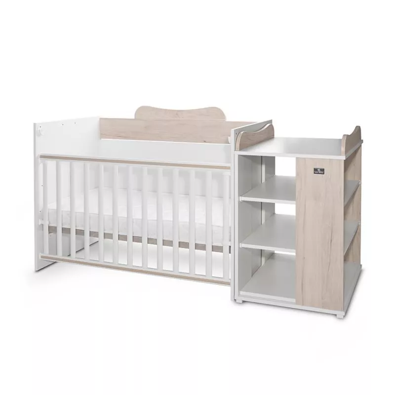 Patut modular multifunctional, 5 confirgurari diferite, 190 x 72 cm, Multi, White & Light Oak 4
