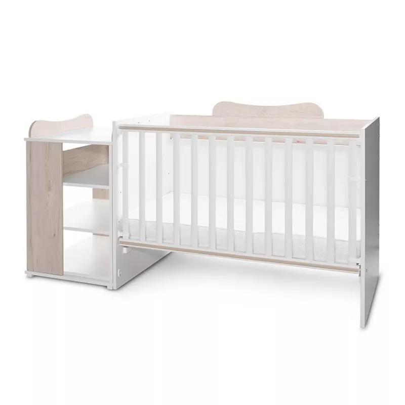 Patut modular multifunctional, 5 confirgurari diferite, 190 x 72 cm, Multi, White & Light Oak 7